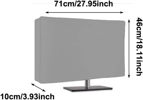 Monitor Dust Cover 26, 27, 28, 29 inch Anti-Static Dustproof Protective Cover for LCD/LED/HD Panel Case Computer Sleeve Compatible with iMac 27“, 26-29" PC, Desktop and TV (26-29 inch Black) in Kuwait