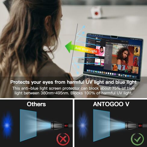 2 Pack Anti Blue Light Screen Protector Compatible with 2026 MacBook Neo 13-Inch, Eye Protection Matte Anti Glare Film for 13in Mac Neo A18 Pro Chip in Kuwait