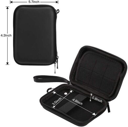 حافظة محرك الأقراص الصلبة AGPTEK EVA المقاومة للماء لـ RAVPower FileHub Western Digital WD Elements My Passport Canvio Basics Seagate Backup Plus Slim 1TB 2TB USB 3.0، محمولة 2.5 بوصة حقيبة سفر للقرص الصلب الخارجي in Saudi Arabia