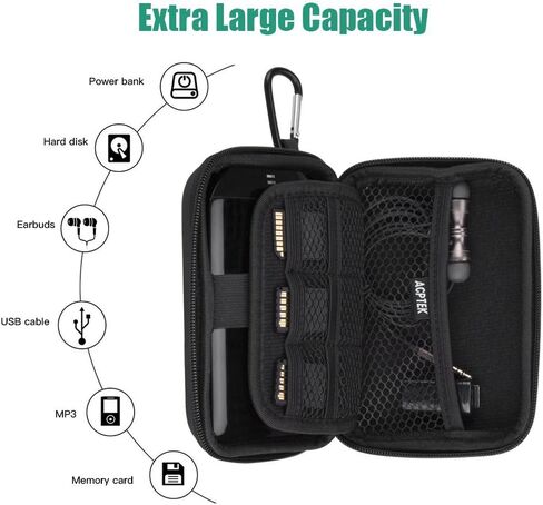 حافظة محرك الأقراص الصلبة AGPTEK EVA المقاومة للماء لـ RAVPower FileHub Western Digital WD Elements My Passport Canvio Basics Seagate Backup Plus Slim 1TB 2TB USB 3.0، محمولة 2.5 بوصة حقيبة سفر للقرص الصلب الخارجي in Saudi Arabia