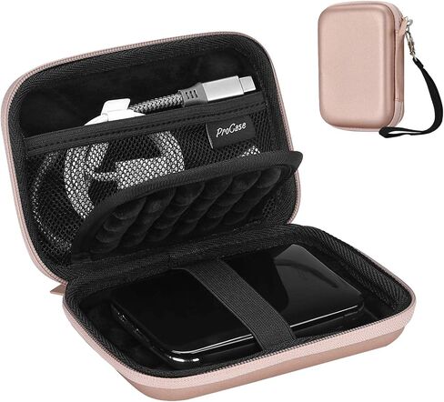 ProCase External Hard Drive Travel Case for 2.5" HDD/SSD -Black | Fits Seagate Portable, Samsung T9, WD Elements, My Passport, Toshiba Canvio Basics, 1TB-5TB Drives, USB 3.0 HDD/SSD Storage in Kuwait