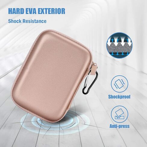 ProCase External Hard Drive Travel Case for 2.5" HDD/SSD -Black | Fits Seagate Portable, Samsung T9, WD Elements, My Passport, Toshiba Canvio Basics, 1TB-5TB Drives, USB 3.0 HDD/SSD Storage in Kuwait
