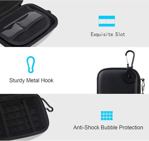 حقيبة حمل القرص الصلب Lacdo لجهاز Seagate Portable Seagate One Touch Seagate Backup Plus Ultra Touch 1 تيرابايت 2 تيرابايت 3 تيرابايت 4 تيرابايت 5 تيرابايت محرك الأقراص الصلبة الخارجي المحمول USB 3.0 2.5 بوصة HDD حقيبة سفر مقاومة للصدمات، أسود in Saudi Arabia