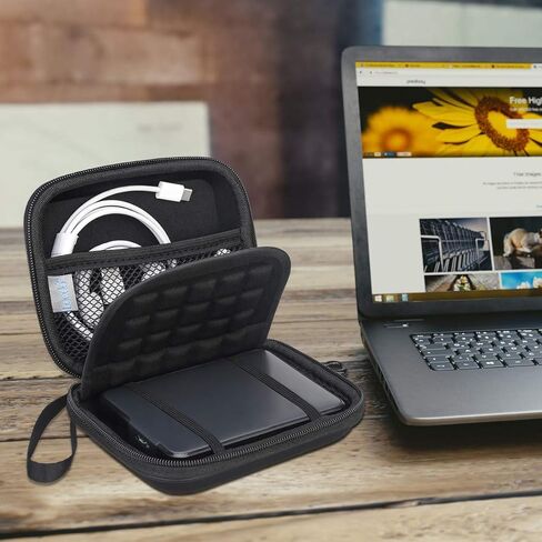 حقيبة حمل القرص الصلب Lacdo لجهاز Seagate Portable Seagate One Touch Seagate Backup Plus Ultra Touch 1 تيرابايت 2 تيرابايت 3 تيرابايت 4 تيرابايت 5 تيرابايت محرك الأقراص الصلبة الخارجي المحمول USB 3.0 2.5 بوصة HDD حقيبة سفر مقاومة للصدمات، أسود in Saudi Arabia