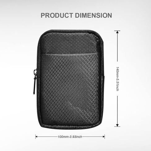 Hard Drive Bag 2.5'' Hard Drive Carrying Case Storage Organizer Multi-Purpose Universal Carry Pouch Compatible with Western Digital WD Elements Seagate Etc in Kuwait
