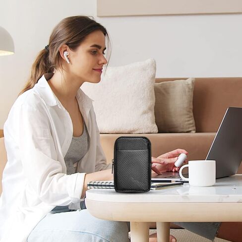 Hard Drive Bag 2.5'' Hard Drive Carrying Case Storage Organizer Multi-Purpose Universal Carry Pouch Compatible with Western Digital WD Elements Seagate Etc in Kuwait