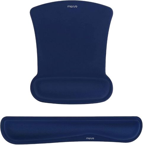 MOSISO Wrist Rest Support for Mouse Pad & Keyboard Set, Apricot | Ergonomic Mousepad Non-Slip Base Home/Office Pain Relief & Easy Typing Cushion with Neoprene Cloth & Raised Memory Foam in Kuwait