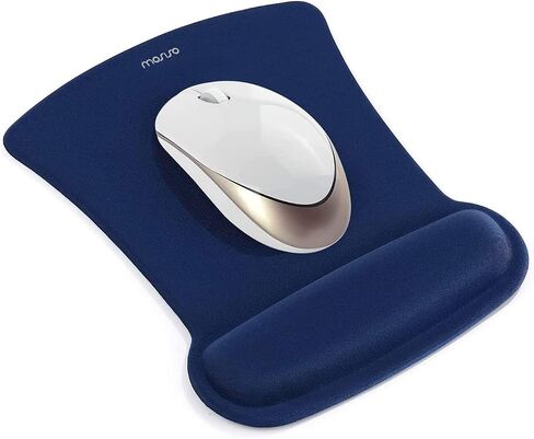 MOSISO Wrist Rest Support for Mouse Pad & Keyboard Set, Apricot | Ergonomic Mousepad Non-Slip Base Home/Office Pain Relief & Easy Typing Cushion with Neoprene Cloth & Raised Memory Foam in Kuwait