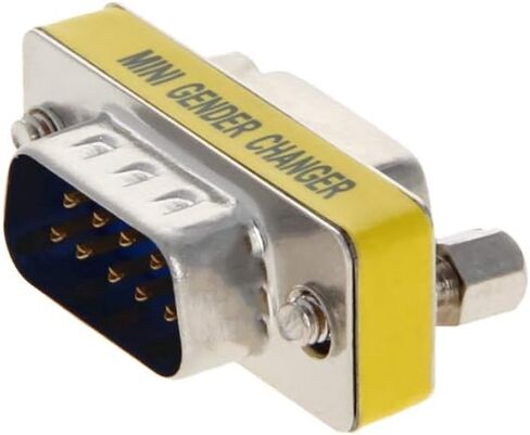 Heyiarbeit 9-pin 2-Row DB9 VGA Gender Changer Female to Female Mini Gender Changer Coupler Adapter Connector for Serial Applications Blue 5pcs in Kuwait