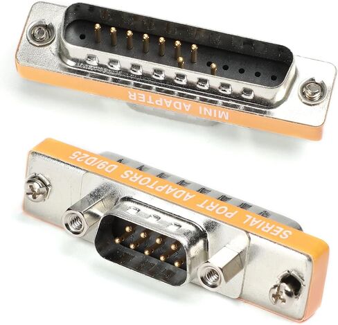 Heyiarbeit 25-pin 2-Row D-SUB VGA Gender Changer DB25 Male to Female Mini Gender Changer Coupler Adapter Connector for Serial Applications Blue 1pcs in Kuwait