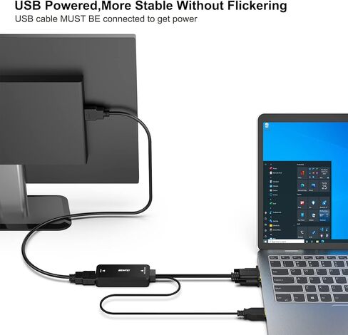 محول BENFEI VGA إلى HDMI، محول 1080P مع صوت من الكمبيوتر/الكمبيوتر المحمول مصدر VGA إلى تلفزيون/شاشة HDMI in Kuwait