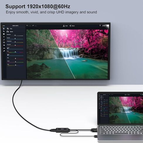 محول BENFEI VGA إلى HDMI، محول 1080P مع صوت من الكمبيوتر/الكمبيوتر المحمول مصدر VGA إلى تلفزيون/شاشة HDMI in Kuwait