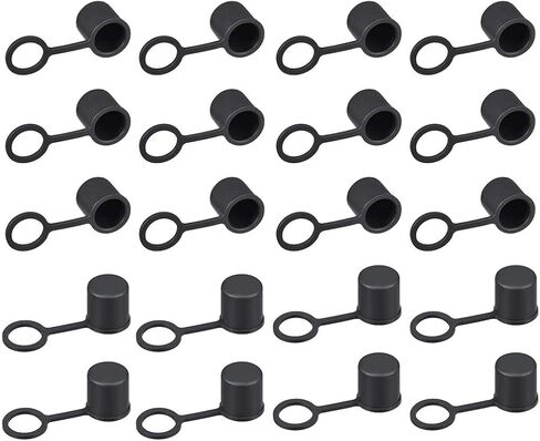 uxcell 20pcs BNC Silicone Protectors Cap Port Cover Anti Dust Black in Saudi Arabia
