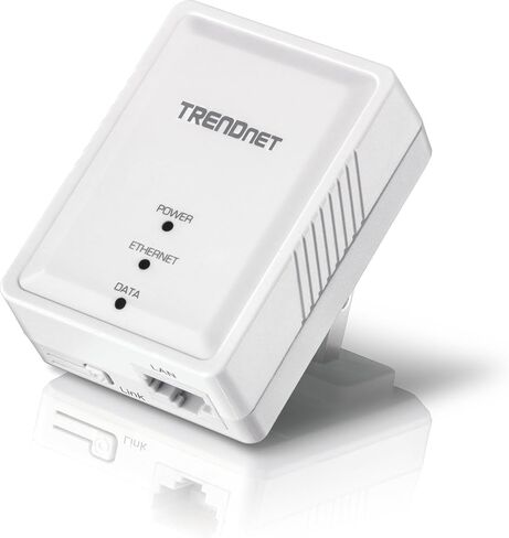TRENDnet Powerline 500 AV Nano Adapter, TPL-406E, Includes 1 x TPL-406E Adapter, Cross Compatible with Powerline 600/500/200,Windows 10, 8.1, 8, 7, Vista, XP, Ethernet Port, Plug & Play Install White in Saudi Arabia