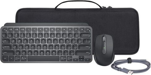 co2CREA Hard Case for Logitech MX Keys S/Keys Advanced Keyboard | Portable Travel Storage Box, Protective EVA Carrying Bag with Shockproof Foam Cushion and Handle in Kuwait