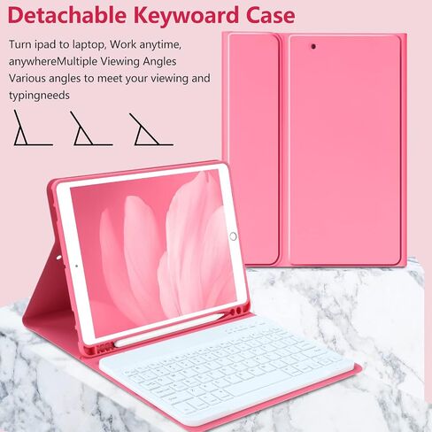 BQSS for iPad 9th/8th/7th Generation Case with Keyboard 10.2 Inch, Black in Kuwait