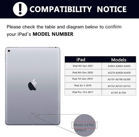 KBCASE Keyboard Case for iPad 9th/8th/7th Generation, Light Blue in Kuwait