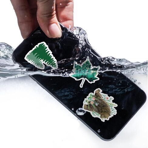 100 قطعة من ملصقات الغابات | أشجار الغابات الحيوانات للماء الفينيل الشارات لزجاجات المياه دراجة ثلاجة الأمتعة الكمبيوتر الهاتف المحمول سكيت الدراجة ديكور الكمبيوتر المحمول in Kuwait