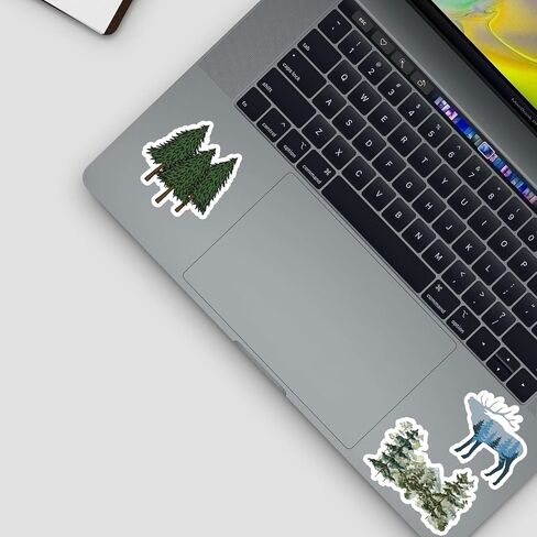 100 قطعة من ملصقات الغابات | أشجار الغابات الحيوانات للماء الفينيل الشارات لزجاجات المياه دراجة ثلاجة الأمتعة الكمبيوتر الهاتف المحمول سكيت الدراجة ديكور الكمبيوتر المحمول in Kuwait