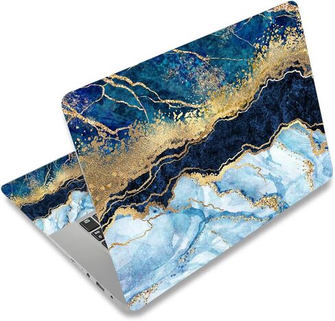 Laptop Skin Sticker Decal,12" 13" 13.3" 14" 15" 15.4" 15.6 inch Laptop Skin Sticker Cover Art Decal Protector Notebook PC (Black Marble) in Saudi Arabia