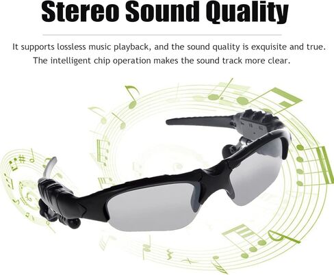 نظارة شمسية بتقنية بلوتوث، سماعات شمسية في او في سي اي جي Music متوافقة مع الاستماع للموسيقى واجراء المكالمات الهاتفية مع عدسات امان للحماية المستقطبة، تصميم رياضي للجنسين لجميع الهواتف الذكية in Kuwait