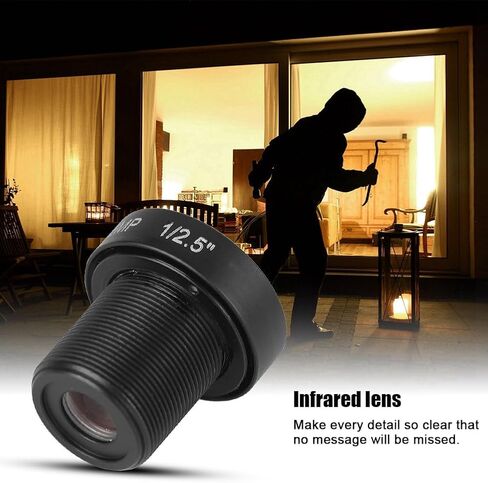 2.1mm Lens for Security CCTV Surveillance Camera, M12 Threaded Mount 5MP 180° Large Wide Angle, 1/2.5 Image Format IR Camera Lens in Saudi Arabia