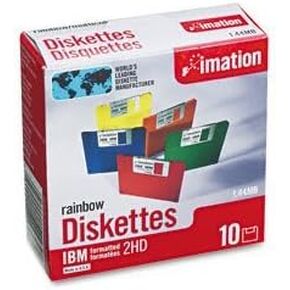 IBM Formatted 3.5 Diskettes, Double-Sided/High-Density, Rainbow Colors, 10/Pack IMN42439 in Saudi Arabia
