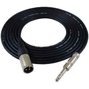GLS Audio 6ft Patch Cable Cords - XLR Male to 1/4" TRS Color Cables - 6' Balanced Snake Cord - 6 PACK