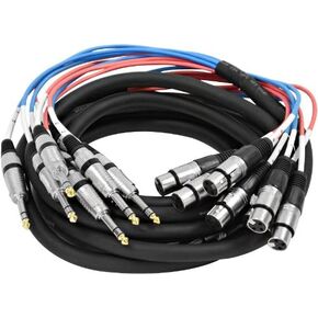 Seismic Audio Speakers 8 Channel Snake Cables, 5’ XLR Female To ¼" TRS Snake Cable in Kuwait