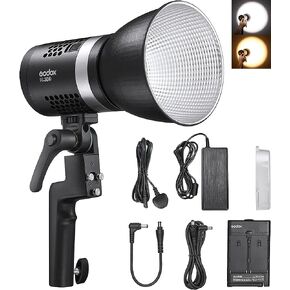Godox ML30Bi Handheld Bi-Color LED Video Light, Portable Studio LED Continuous Light 2800K-6500K, 41000 lumens CRI 96+ TLCI 97+, 21 FX Effects, APP Control, Silent Mode, Compatible with Godox Mount in Kuwait