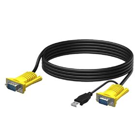 كابل USB KVM بطول 10 أقدام متصل بمفاتيح KVM VGA، وكابل 2 في 1 VGA KVM USB للوحة المفاتيح/الماوس وكابلات الشاشة لـ 801UKL in Kuwait