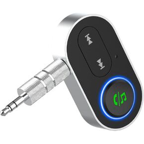 Bluetooth 5.1 Receiver Adapter, Dual Bluetooth for car Stereo, Home Stereo, Stereo System, Bluetooth Wireless AUX Converter, Voice Assistant, Hands-Free Calls