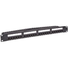 Monoprice 24-Port Cat6 Unshielded 180-degree UL Listed Patch Panel, 1U, 110/Dual IDC, with Wire Support Bar, PoE+ (TAA) in Kuwait