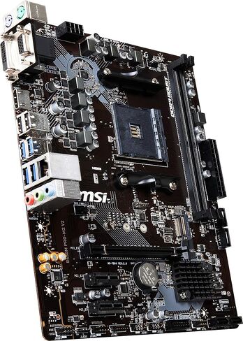MSI لوحة ام برو سيريز AMD رايزن الجيل الاول والثاني AM4 M.2 USB 3 DDR4 دي اس بي دي في اي HDMI مايكرو ايه تي اكس (B450M برو-M2 ماكس) (B450MPM2MAX) in Saudi Arabia