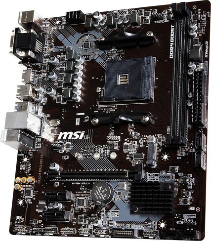 MSI لوحة ام برو سيريز AMD رايزن الجيل الاول والثاني AM4 M.2 USB 3 DDR4 دي اس بي دي في اي HDMI مايكرو ايه تي اكس (B450M برو-M2 ماكس) (B450MPM2MAX) in Saudi Arabia