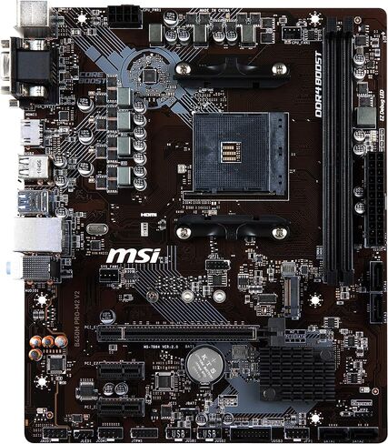 MSI لوحة ام برو سيريز AMD رايزن الجيل الاول والثاني AM4 M.2 USB 3 DDR4 دي اس بي دي في اي HDMI مايكرو ايه تي اكس (B450M برو-M2 ماكس) (B450MPM2MAX) in Saudi Arabia