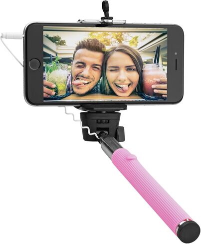 عصا سيلفي من Circuit City Wired Stretch able Selfie Stick مع مقبض للتحكم عن بعد | الطول الإضافي 42âââââââââââ""¢ تمديد مونوبود مع حبل قصير | حامل هاتف تلسكوبي الصلب لهاتف iPhone 6، 5، 4، Samsung S6 in Kuwait
