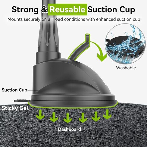 Aoxuantec for Garmin GPS Car Mount Upgraded [Adjutable Long Arm] Replacement Suction Cup Holder Dashboard Windshield Mount Compatible with Garmin Nuvi RV Dezl Drive Drivesmart Driveassist DriveLuxe in Kuwait