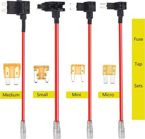 مجموعة اسلاك صلبة لكاميرا لوحة القيادة USB C مع كيبل صنبور فيوز LP/Mini/ATO/Micro2، مدخل 12 فولت الى 24 فولت، مخرج 5 فولت لكاميرا داش كام جي بي اس سات-ناف نوع سي in Saudi Arabia