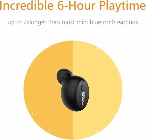 FOCUSPOWER F10 Mini Bluetooth Earbud Smallest Wireless Invisible Headphone with 6 Hour Playtime Car Headset with Mic for iPhone and Android Smart Phones(One Pcs) in Saudi Arabia