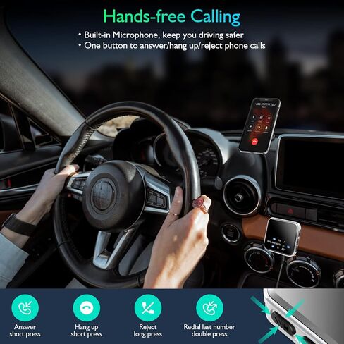 Giveet Bluetooth 5.2 Transmitter Receiver for TV to Wireless Headphones/Speakers, APTX Adaptive/HD/Low Latency Wireless 3.5mm AUX Audio Adapter for PC Airplane Car Boats Gym, 15hrs Playtime, Dual Link in Kuwait