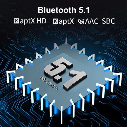 جهاز إرسال/استقبال بلوتوث 5.1 من جيفا، محول بلوتوث لاسلكي 2 في 1 مع ميكروفون، محول صوت بلوتوث 3.5 ملم للسيارة/التلفزيون/ستيريو المنزل/سماعات الرأس/مكبرات الصوت in Kuwait