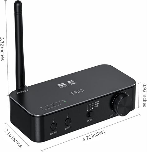 فيو جهاز استقبال بلوتوث BTA30PRO محمول ستيريو لاسلكي عالي الدقة aptX/LDAC DSD256 بصري/محوري/خط مخرج للكمبيوتر/التلفزيون/مكبر الصوت/الصوت المنزلي in Kuwait