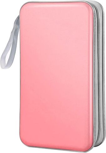 CD Case Wallet, 80 Capacity DVD VCD Media Blu-ray Case Wallet Holder Storage Organizer (Black) in Saudi Arabia