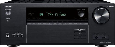 مكبر صوت Klipsch Reference Premiere RP-8000F II على الأرض مزود بمكبرات صوت سيراميكية مقاس 8 بوصات باللون الأبنوسي مع جهاز استقبال AV للشبكة المعتمد من Onkyo TX-NR6100 7.2 قناة THX in Saudi Arabia