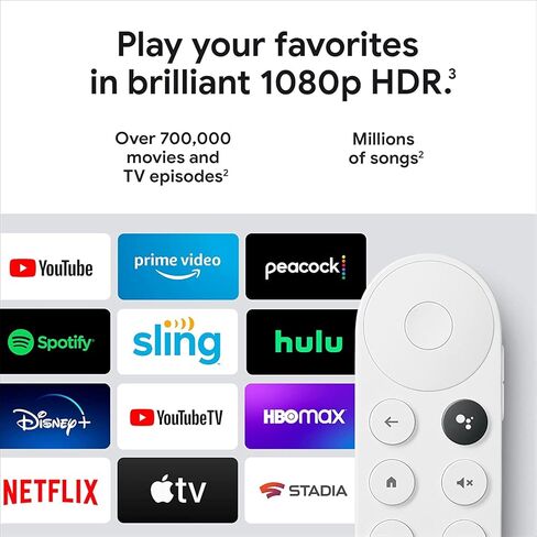 Google Chromecast - جهاز بث مع كابل HDMI وجهاز تحكم عن بعد للبحث الصوتي - بث العروض والموسيقى والصور والرياضة من الهاتف إلى التلفزيون - يتضمن قطعة قماش للتنظيف وحقيبة - إصدار HD - ثلج in Saudi Arabia