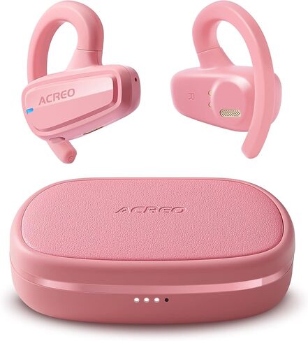 سماعات أذن مفتوحة من ACREO الجيل التالي، OpenBuds(تم إطلاق 2022)، سماعات أذن لاسلكية حقيقية مع خطافات للأذن، سماعات رأس للتمرين تعمل بالبلوتوث، وقت تشغيل 18 ساعة مع حافظة، مقاومة للماء IPX7، أسود in Kuwait
