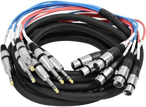 مكبرات الصوت الزلزالية 8 كابلات ثعبانية للقنوات، كابل ثعبان XLR أنثى إلى ¼ بوصة TRS in Kuwait