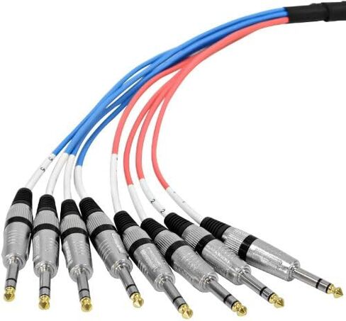 مكبرات الصوت الزلزالية 8 كابلات ثعبانية للقنوات، كابل ثعبان XLR أنثى إلى ¼ بوصة TRS in Kuwait