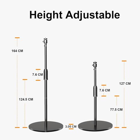 VISULAPEX Upgraded Projector Stand, Height Adjustable 32~64 Inch 360° Rotatable 90° Tiltable Universal Projector Shelf Mount Compatible with Video Vlog DVR Camera for Home Office in Kuwait